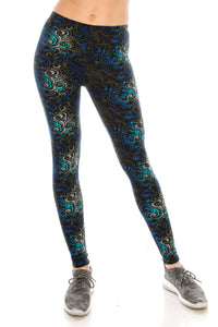 Load image into Gallery viewer, BCCSK Leggings for Women Printed Workout Running Pants (B21, ONE SIZE, PLUS 3X5X)
