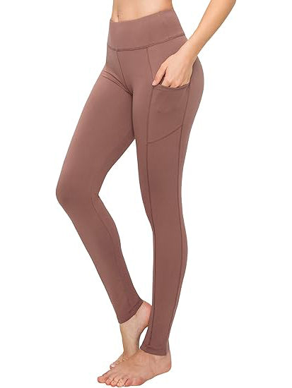 Women's High Waist Yoga Leggings With Pockets/Workout Running Pants
