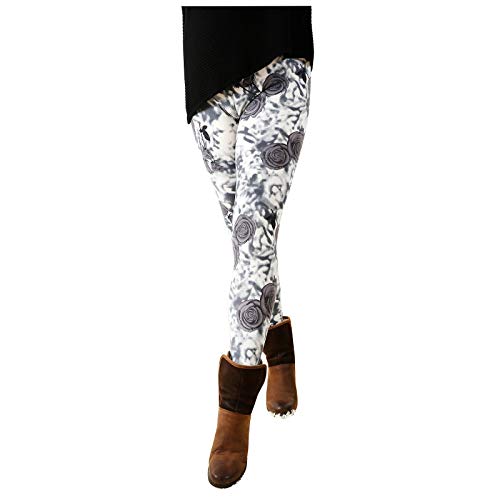 BCCSK High Stretch Leggings for Women No See Through Printed Yoga Control Capri Workout Running Regula (Y7, one Size)