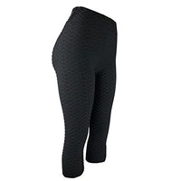 Load image into Gallery viewer, BCCSK Women's High Waist Crossover Stacked Pants Hip-Lifting Leggings Capri Pants (Black, XL)
