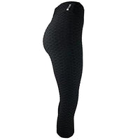 Load image into Gallery viewer, BCCSK Women's High Waist Crossover Stacked Pants Hip-Lifting Leggings Capri Pants (Black, XL)
