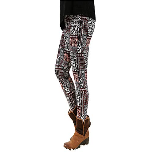 BCCSK Fashion Printed Leggings for Women No See Through High Stretch Super Soft Leggings Regular&Plus Sizes (AY28, one Size)