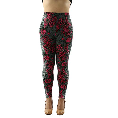 BCCSK Leggings for Women Printed Workout Running Pants (Y65, 3X5X)…