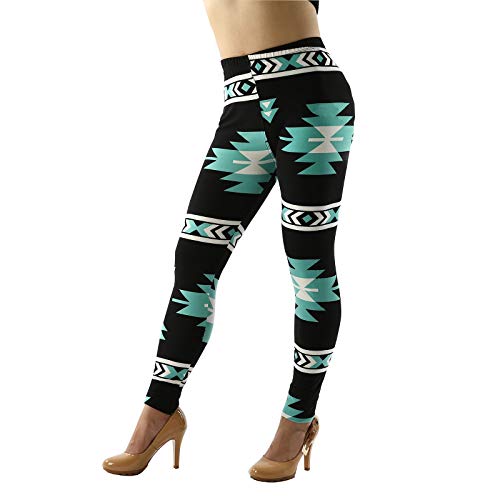 BCCSK High Stretch Leggings for Women No See Through Printed Yoga Control Capri Workout Running Reg&Plus (YP36, Plus)
